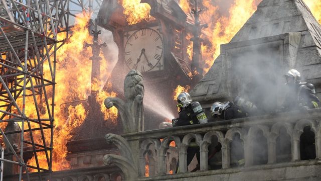 notre dame on fire